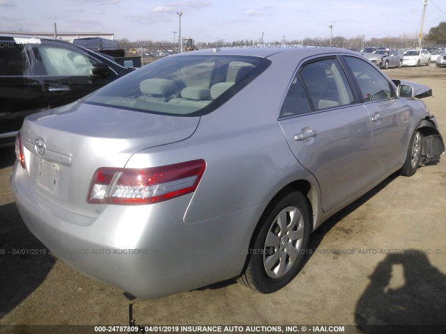 4T4BF3EK5BR177126 - 2011 TOYOTA CAMRY SE/LE/XLE SILVER photo 4