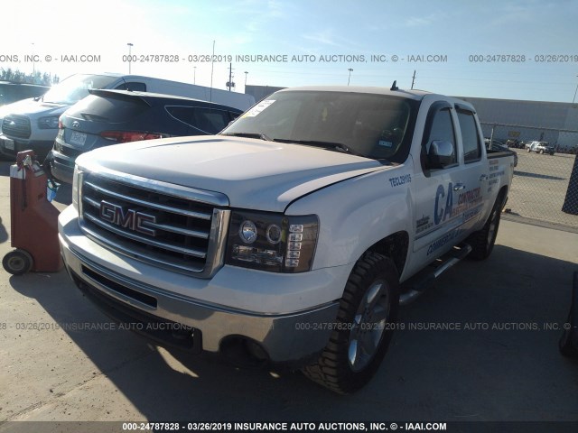 3GTP2VE75DG168410 - 2013 GMC SIERRA K1500 SLE WHITE photo 2