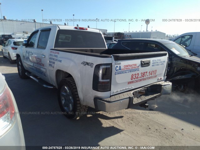 3GTP2VE75DG168410 - 2013 GMC SIERRA K1500 SLE WHITE photo 3