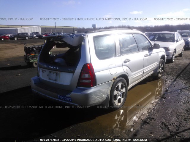 JF1SG65694H739918 - 2004 SUBARU FORESTER 2.5XS SILVER photo 4