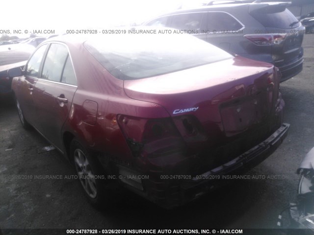 4T1BF3EK1AU086783 - 2010 TOYOTA CAMRY SE/LE/XLE RED photo 3