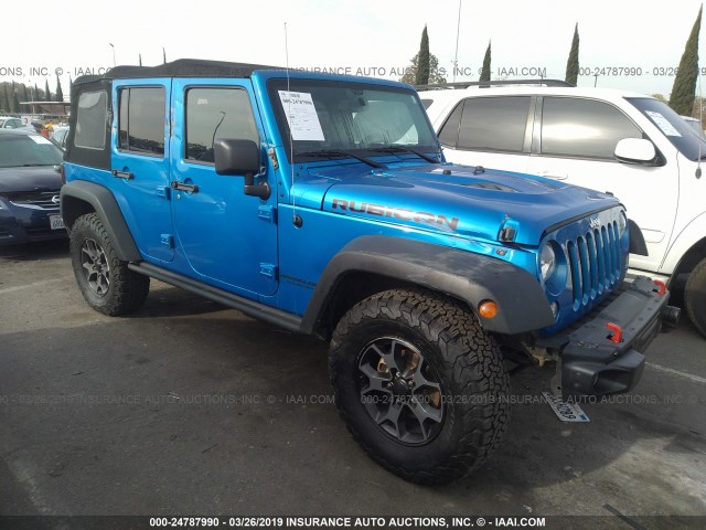 1C4BJWFG8GL105505 - 2016 JEEP WRANGLER UNLIMITE RUBICON BLUE photo 1