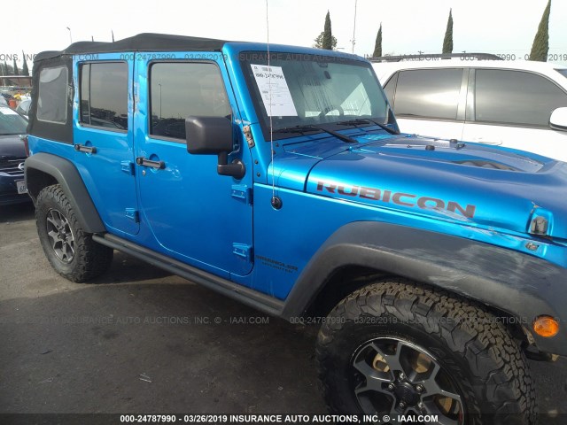 1C4BJWFG8GL105505 - 2016 JEEP WRANGLER UNLIMITE RUBICON BLUE photo 6