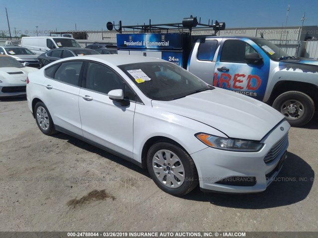 3FA6P0G7XDR328160 - 2013 FORD FUSION S WHITE photo 1