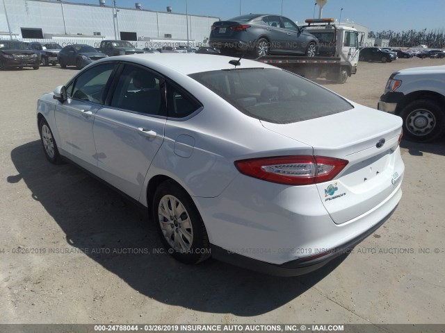 3FA6P0G7XDR328160 - 2013 FORD FUSION S WHITE photo 3