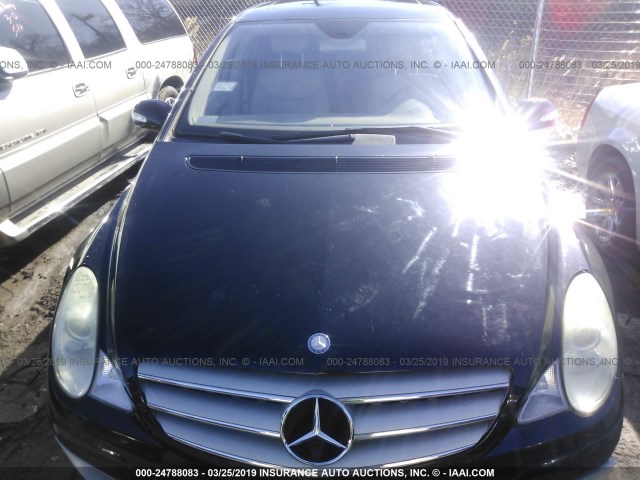 4JGCB75E46A011750 - 2006 MERCEDES-BENZ R 500 BLACK photo 6