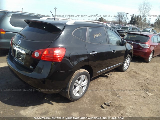 JN8AS5MT6CW602858 - 2012 NISSAN ROGUE S/SV BLACK photo 4