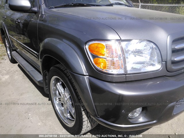 5TDZT38A83S195232 - 2003 TOYOTA SEQUOIA LIMITED GRAY photo 6