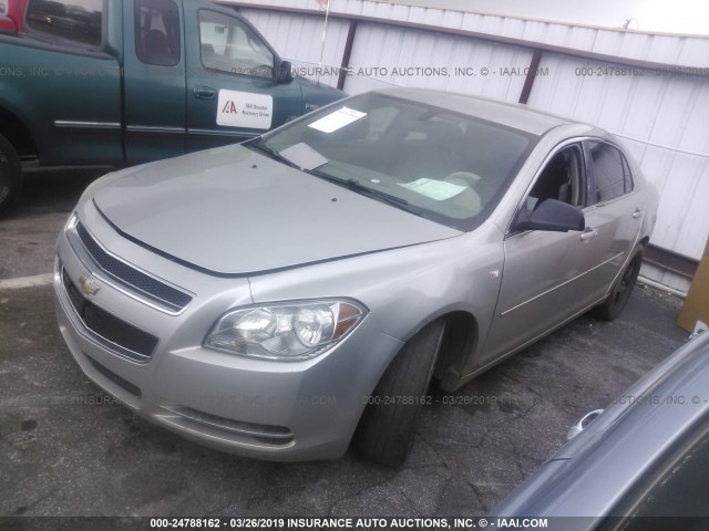 1G1ZG57N38F228609 - 2008 CHEVROLET MALIBU LS SILVER photo 2