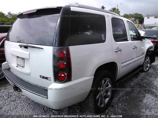 1GKFK63857J341492 - 2007 GMC YUKON DENALI WHITE photo 4