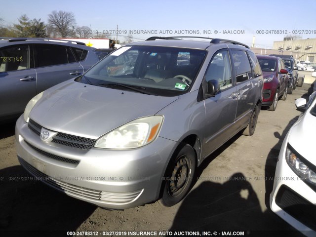 5TDZA23C44S032104 - 2004 TOYOTA SIENNA CE/LE SILVER photo 2