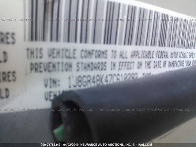 1J8GR48K47C610292 - 2007 JEEP GRAND CHEROKEE LAREDO/COLUMBIA/FREEDOM 棕色 照片 9