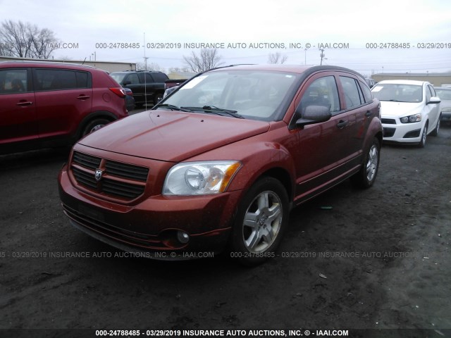 1B3HB48BX7D322076 - 2007 DODGE CALIBER SXT ORANGE photo 2