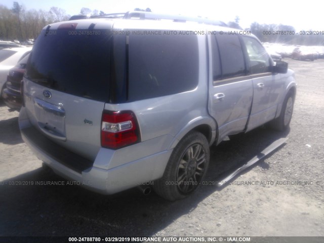 1FMJU1K55DEF11179 - 2013 FORD EXPEDITION LIMITED SILVER photo 4