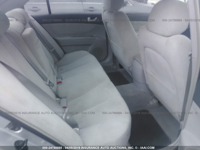 5NPEU46F66H018236 - 2006 HYUNDAI SONATA GLS/LX SILVER photo 8