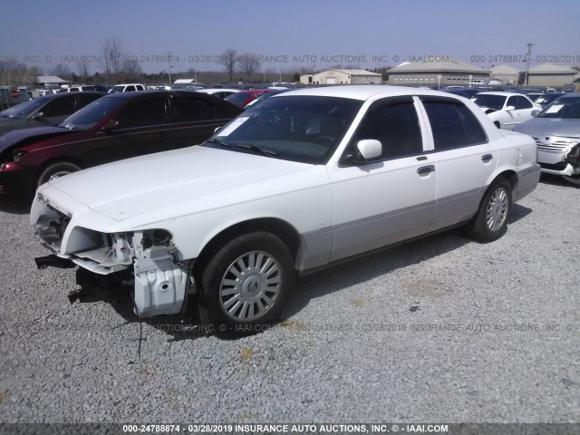 2MEFM75V67X615383 - 2007 MERCURY GRAND MARQUIS  WHITE photo 2