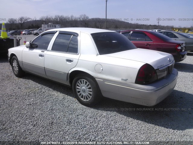 2MEFM75V67X615383 - 2007 MERCURY GRAND MARQUIS  WHITE photo 3