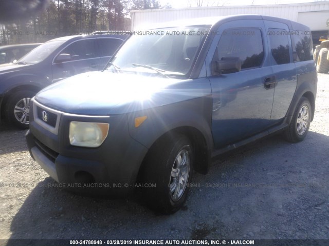 5J6YH18656L015265 - 2006 HONDA ELEMENT EX BLUE photo 2