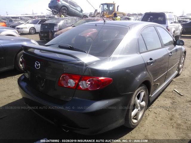 1YVHP84DX45N49038 - 2004 MAZDA 6 S GRAY photo 4