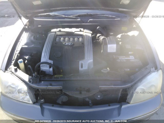 KMHFU45E64A299483 - 2004 HYUNDAI XG 350 SILVER photo 10