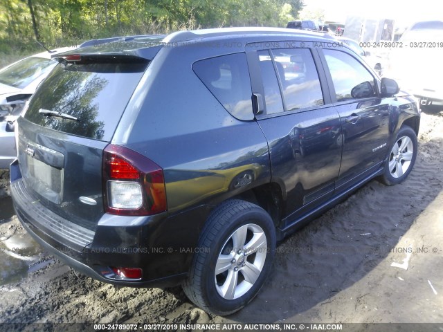 1C4NJCEB0ED691917 - 2014 JEEP COMPASS LATITUDE GRAY photo 4