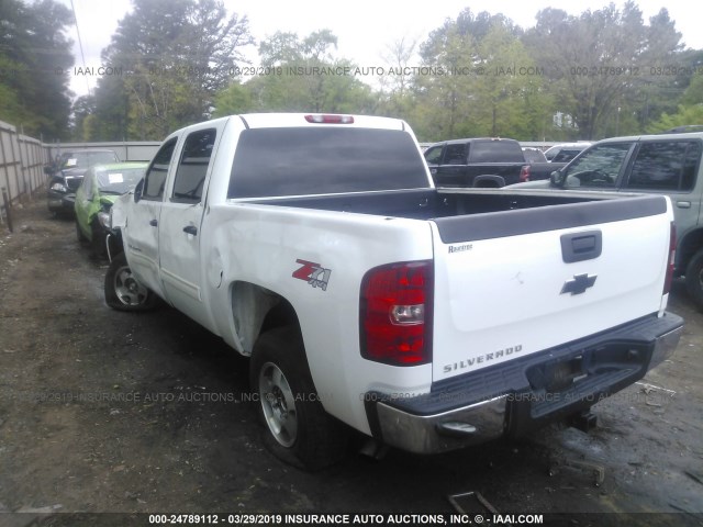 3GCEK23M69G150925 - 2009 CHEVROLET SILVERADO K1500 LT WHITE photo 3