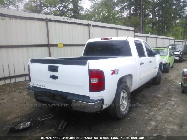 3GCEK23M69G150925 - 2009 CHEVROLET SILVERADO K1500 LT WHITE photo 4