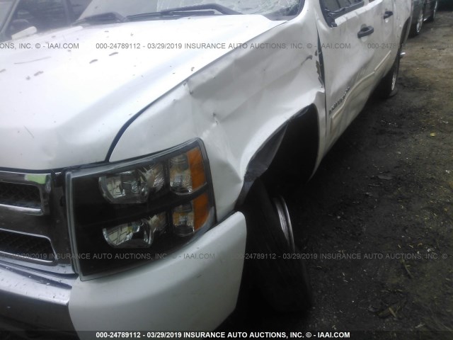 3GCEK23M69G150925 - 2009 CHEVROLET SILVERADO K1500 LT WHITE photo 6