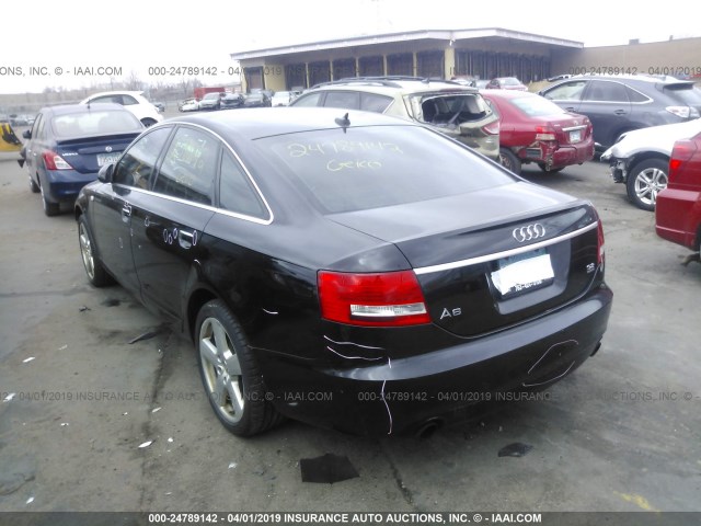 WAUDH74F08N181632 - 2008 AUDI A6 3.2 QUATTRO BLACK photo 3