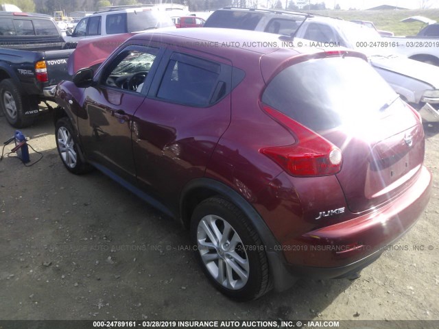 JN8AF5MV9DT215536 - 2013 NISSAN JUKE S/SV/SL MAROON photo 3