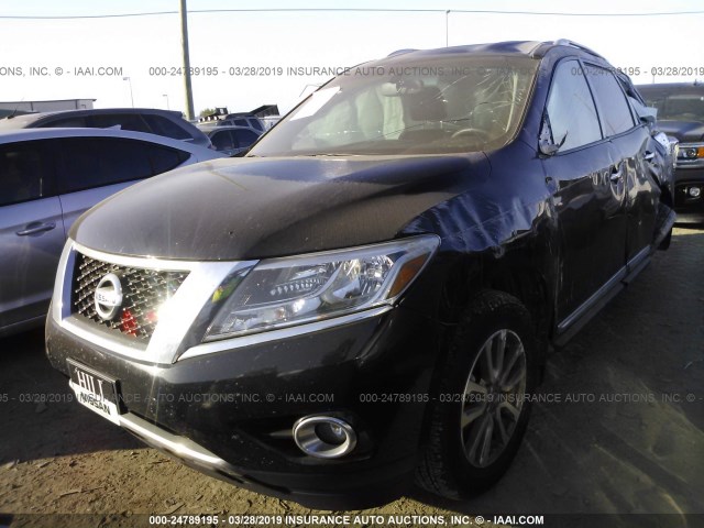5N1AR2MN3DC612057 - 2013 NISSAN PATHFINDER S/SV/SL/PLATINUM BLACK photo 2