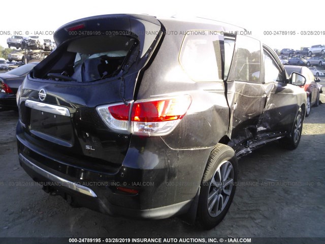 5N1AR2MN3DC612057 - 2013 NISSAN PATHFINDER S/SV/SL/PLATINUM BLACK photo 4