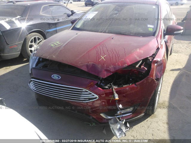 1FADP3J23GL215868 - 2016 FORD FOCUS TITANIUM RED photo 6