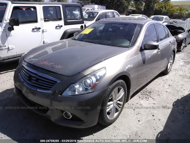 JN1CV6AP9CM629544 - 2012 INFINITI G37 SPORT GRAY photo 2