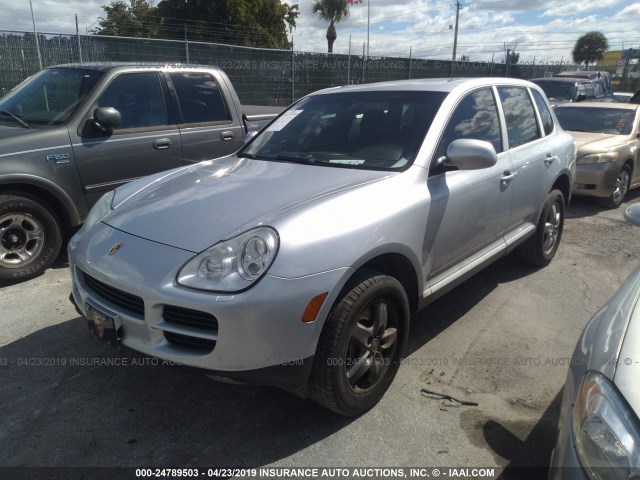 WP1AB29P64LA70373 - 2004 PORSCHE CAYENNE S SILVER photo 2