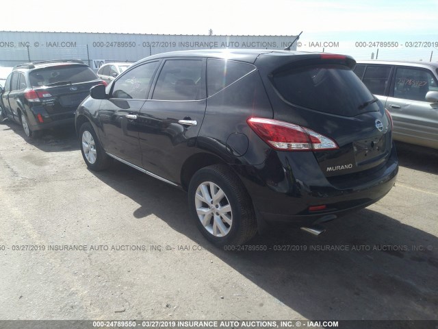 JN8AZ1MW8EW507963 - 2014 NISSAN Murano S/SL/SV/LE BLACK photo 3