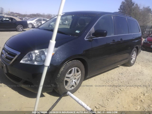 5FNRL38797B046665 - 2007 HONDA ODYSSEY EXL BLACK photo 2