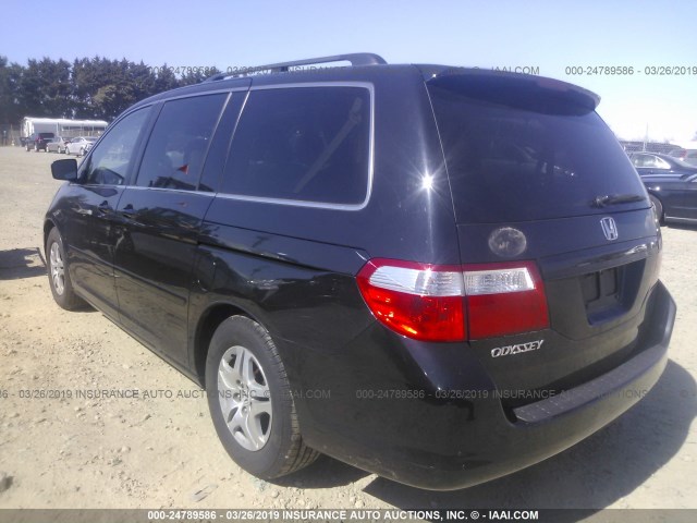 5FNRL38797B046665 - 2007 HONDA ODYSSEY EXL BLACK photo 3