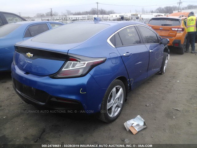 1G1RA6S55HU108322 - 2017 CHEVROLET VOLT LT BLUE photo 4