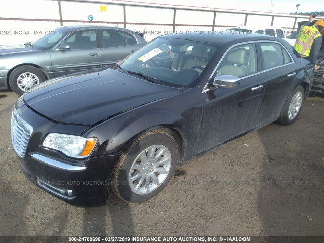 2C3CCACG3CH249125 - 2012 CHRYSLER 300 LIMITED BLACK photo 2