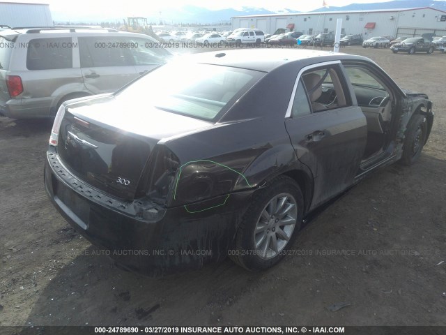 2C3CCACG3CH249125 - 2012 CHRYSLER 300 LIMITED BLACK photo 4