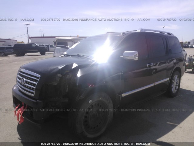 5N3ZA0ND5AN901551 - 2010 INFINITI QX56 BLACK photo 2