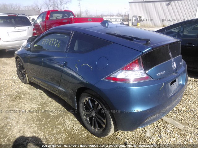 JHMZF1C44FS003022 - 2015 HONDA CR-Z BLUE photo 3