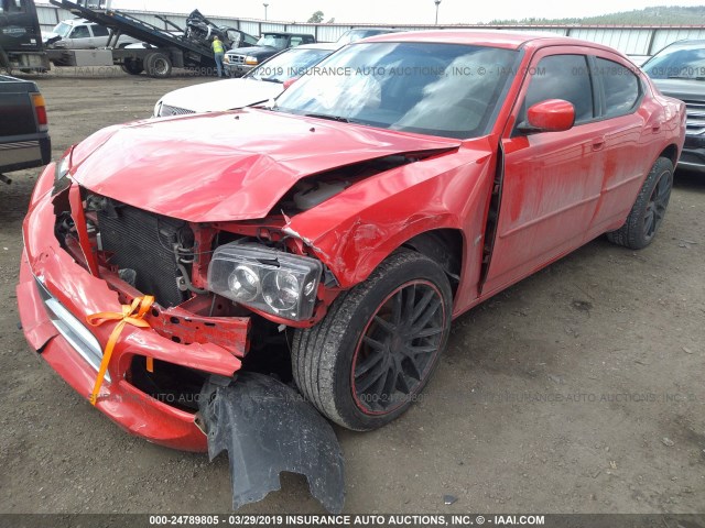 2B3CK5CT4AH133210 - 2010 DODGE CHARGER R/T RED photo 2