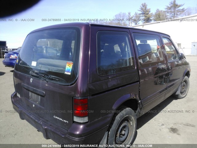 2B4GH25K4RR742494 - 1994 DODGE CARAVAN MAROON photo 4