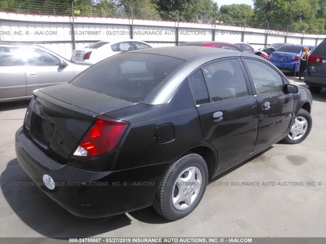 1G8AF52F23Z149697 - 2003 SATURN ION LEVEL 1 BLACK photo 4