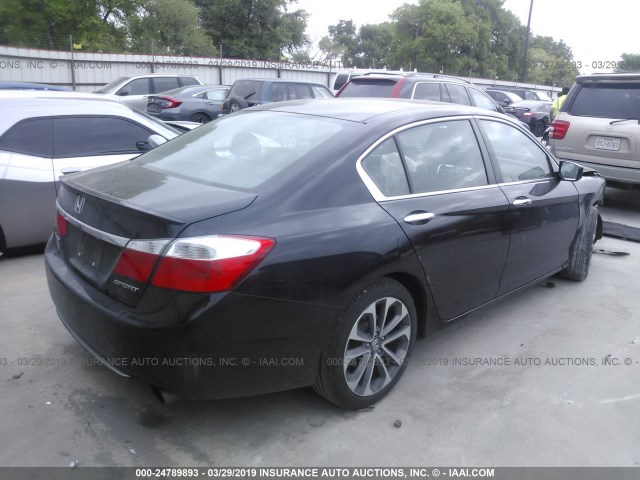 1HGCR2F53EA120962 - 2014 HONDA ACCORD SPORT BLACK photo 4