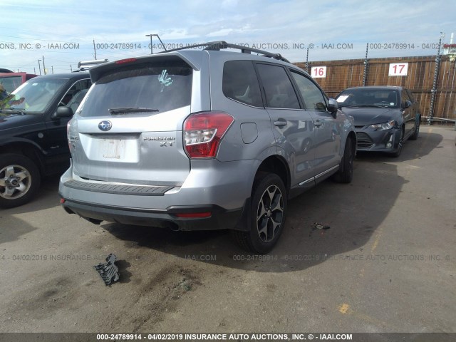 JF2SJGWC5FH502823 - 2015 SUBARU FORESTER 2.0XT TOURING SILVER photo 4