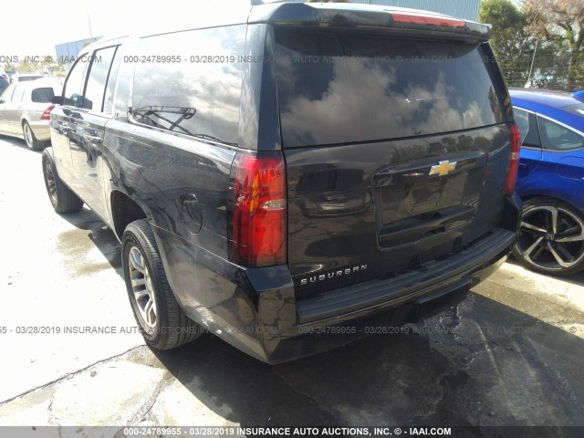 1GNSKHKC6GR348178 - 2016 CHEVROLET SUBURBAN K1500 LT BLACK photo 3