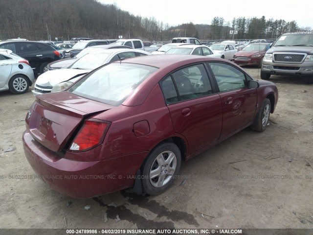 1G8AZ55FX6Z194037 - 2006 SATURN ION LEVEL 2 RED photo 4